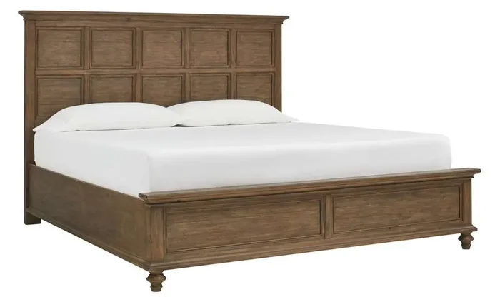 Emery Park – Hensley Cal King Non Storage Panel Bed in Honey Finish