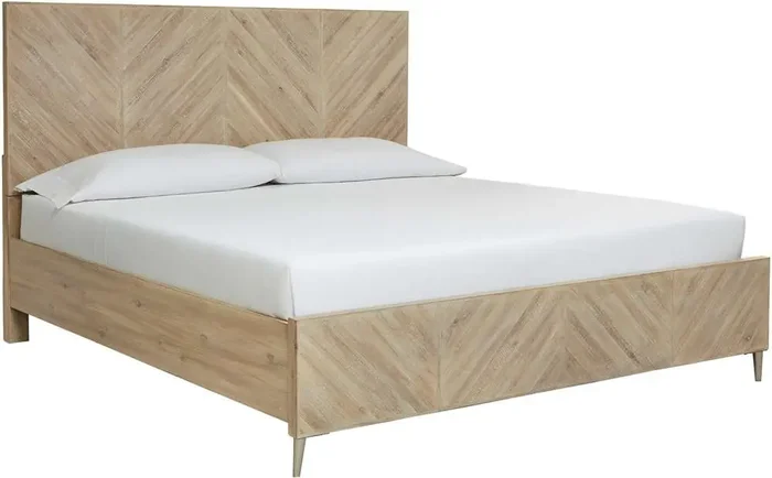 Emery Park – Maddox Cal King Non Storage Panel Bed in Biscotti Finish