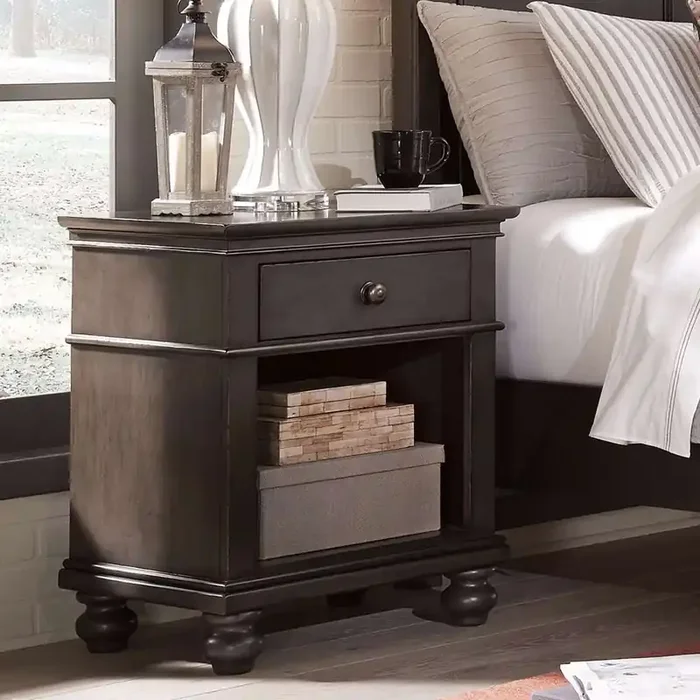 Emery Park – Oxford 1 Drawer NS in Peppercorn Finish – I07-451N-PEP-1