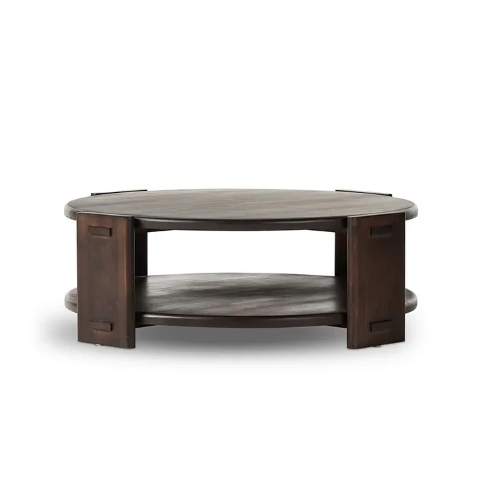 Four Hands – Aiden – Two Tier Coffee Table – Matte Brown Neem – 236343-002