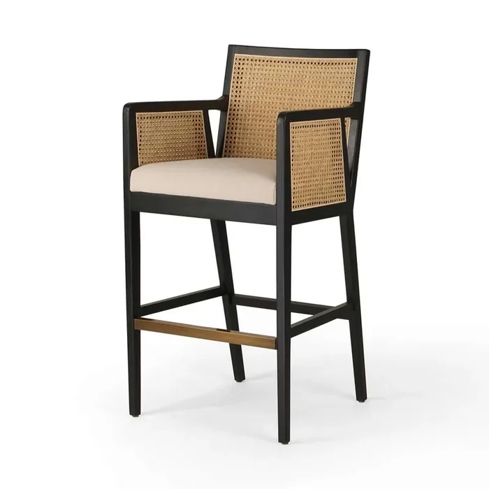 Four Hands – Antonia Cane Bar Stool – Savile Flax – 109035-018