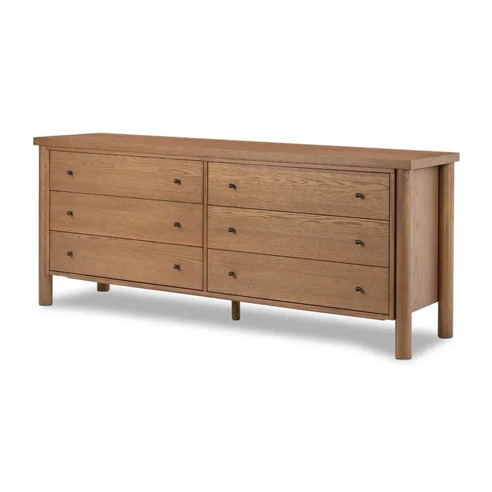 Four Hands – Bolton – Roark 6 Drawer Dresser-Amber Oak Veneer – 236440-001