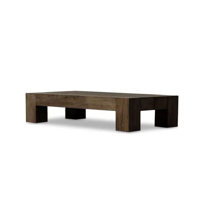 Four Hands – Wesson – Abaso Rectangular Coffee Table-Ebn Rstic – 238571-002