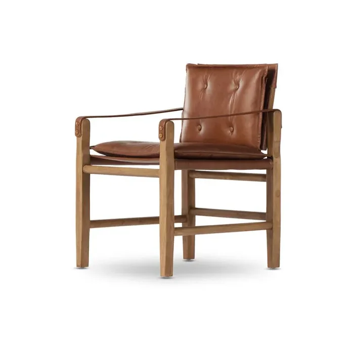 Four Hands – Westgate – Lenz Dining Armchair-Sonoma Chestnut – 232983-011