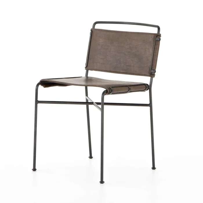 Four Hands – Wharton Dining Chair – Distressed Brown – 105866-011