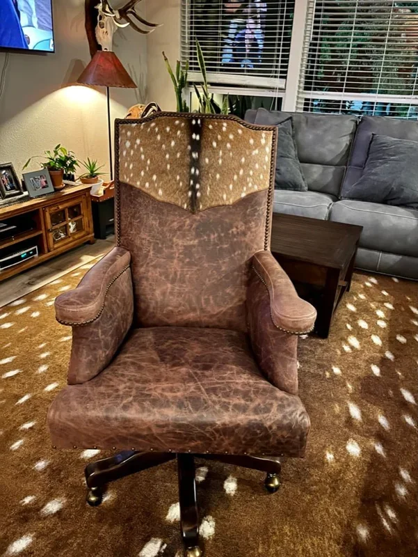 Hair on Axis Hide & Leather Office Chair