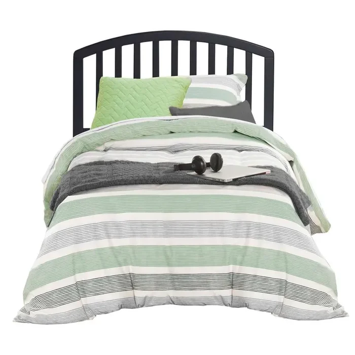 Hillsdale Furniture – Carolina Wood Twin Headboard with Frame, Black – 1592HTWR