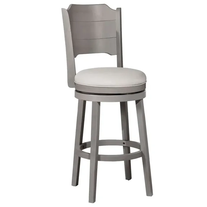 Hillsdale Furniture – Clarion Wood Bar Height Swivel Stool, Distressed Gray – 4541-830