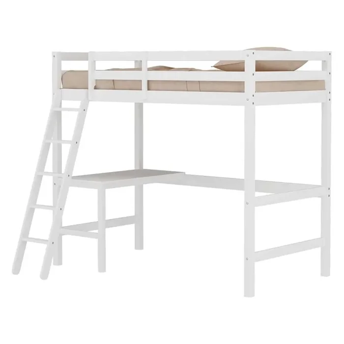 Hillsdale Kids and Teen – Caspian Wood Twin Loft Bed, White – 2179-320