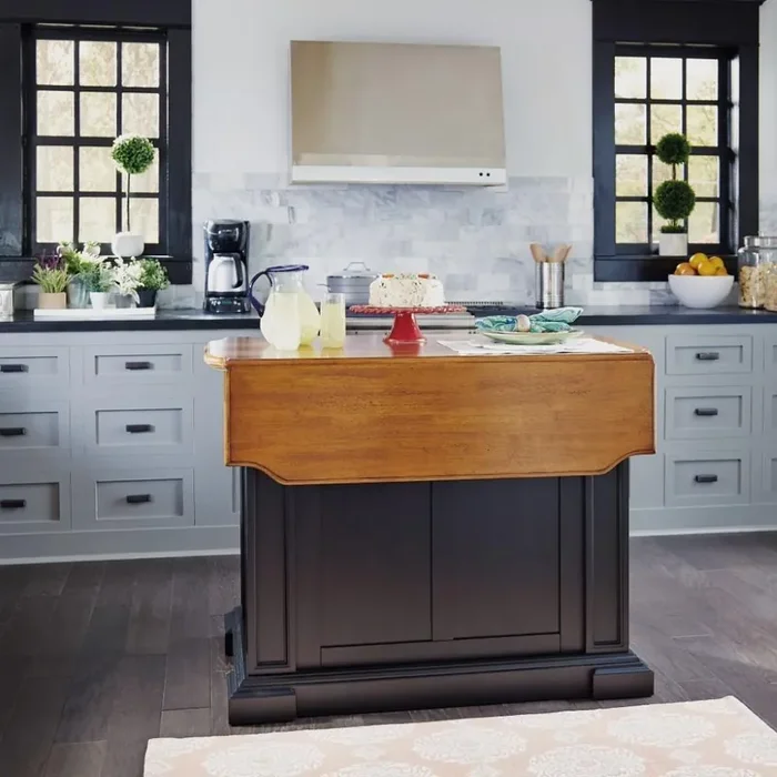 Homestyles Furniture – Americana Black Kitchen Island – 5003-94