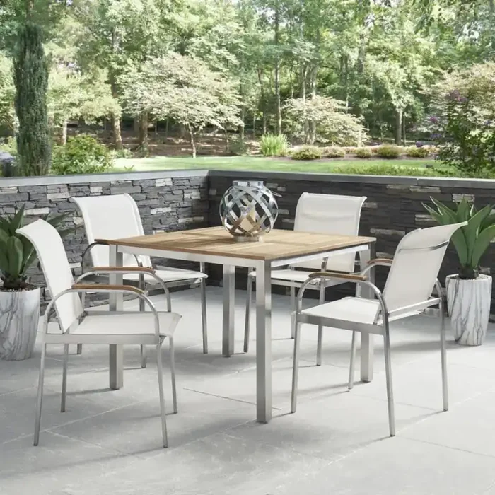 Homestyles Furniture – Aruba White 5 Piece Outdoor Dining Set – 5650-3682