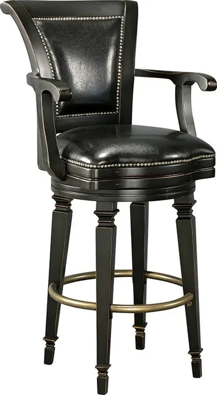 Howard Miller – Northport Worn Black Bar Stool – 697009