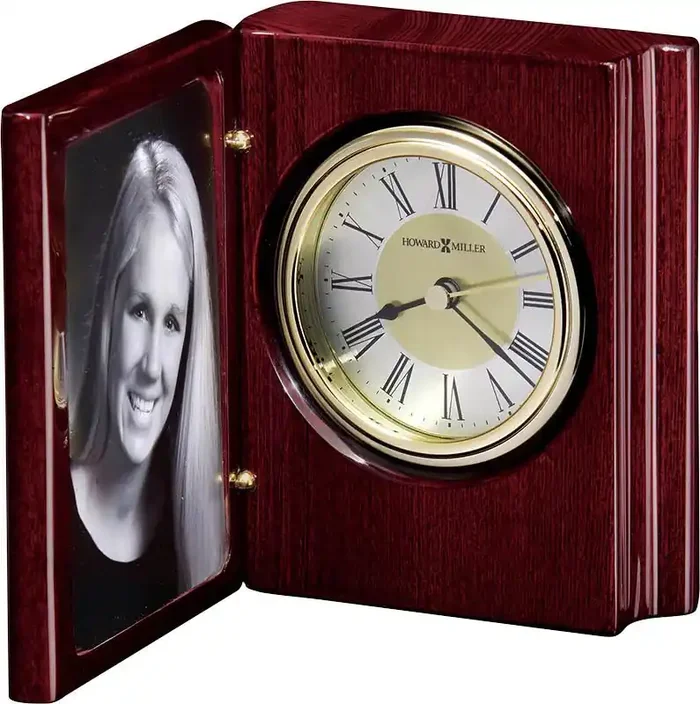 Howard Miller – Portrait Book Rosewood Table Top Clock – 645497