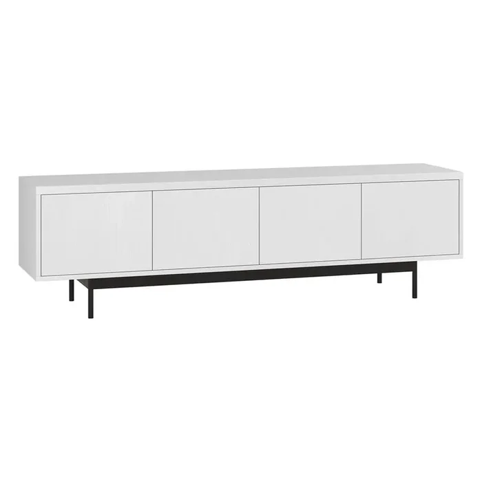 Hudson & Canal – Abington Rectangular TV Stand for TVs up to 75in in Alder White – TV2037