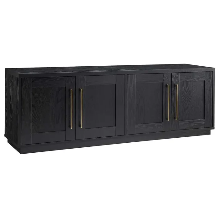 Hudson & Canal – Tillman Rectangular TV Stand for TVs up to 75in in Black Grain – TV1634