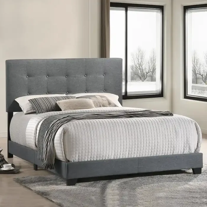 Intercon Furniture – Addyson Queen UPH Bed – UB-BR-ADYQEN-GNM-C