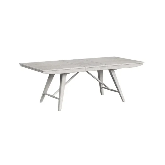 Intercon Furniture – Bayside 40 x 66-84, Trestle Table – White – BY-TA-4084-WHT-C