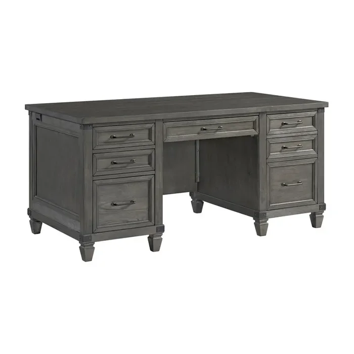 Intercon Furniture – Foundry 66 Executive Desk – FR-HO-6631ED-PEW-C