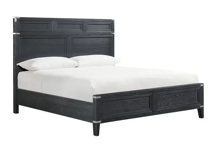 Intercon Furniture – Laguna Completed King Standard Bed in Weathered Steel Finish