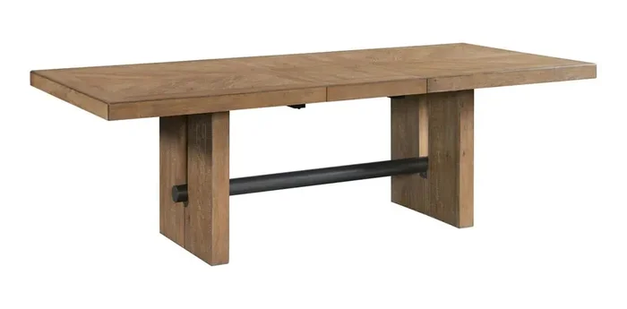 Intercon Furniture – Landmark Trestle Table in Weathered Oak Finish