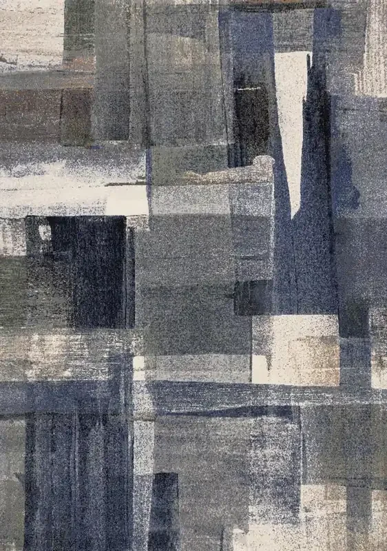 Kalora Interiors – Aurora Blue Green Orange White Distressed Paint Strokes, 710in x 1010in – 63854/6656 240330