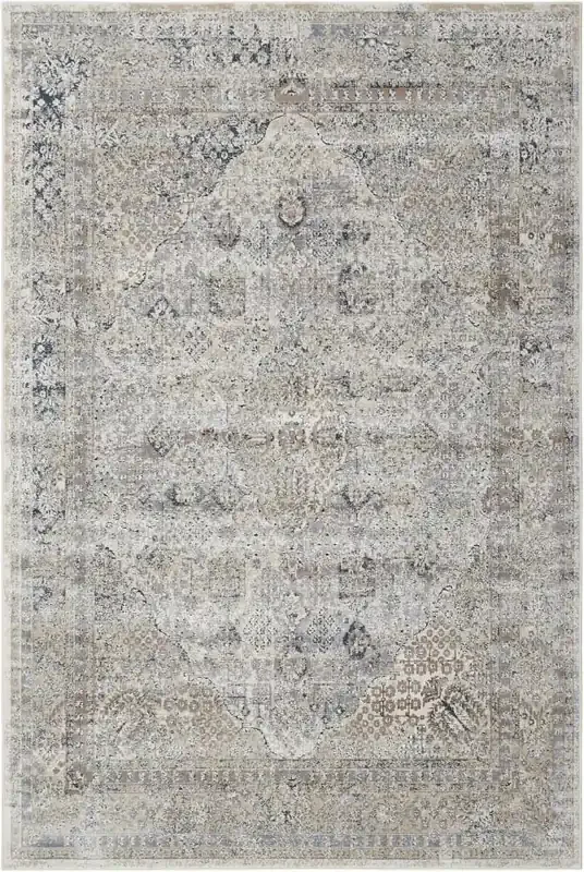 Kathy Ireland Home – Malta MAI01 Blue and Ivory 53in x 77in Area Rug – MAI01-99446361004 – CLOSEOUT