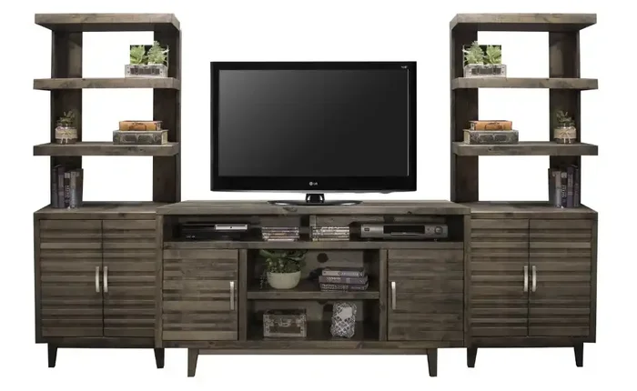 Legends Furniture – Avondale 121.83in Entertainment Wall – AV1328-CHR_AV3975-CHR_AV3975-CHR