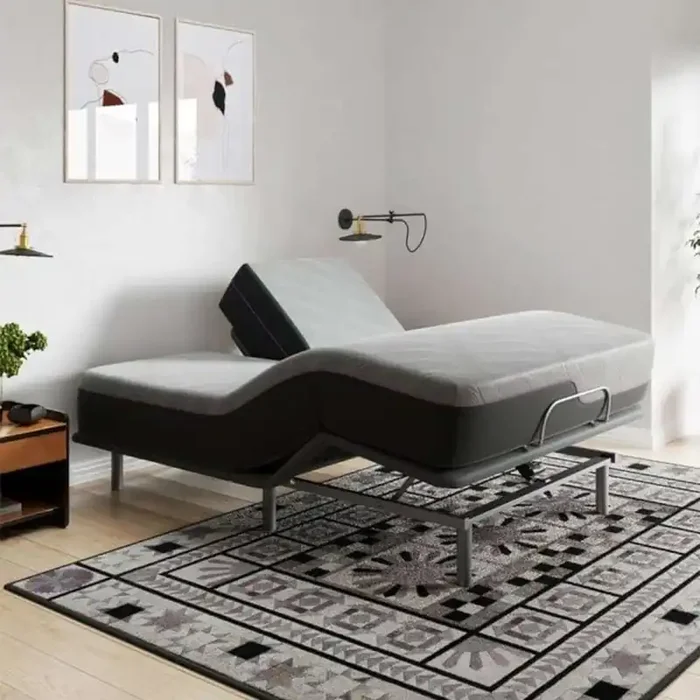 Legends Furniture – Bridgevine Home 11 inch Flex Head Adjustable Queen Size 3-Layer Memory Foam Mattress and Bed Frame Bundle – ZREM-ADJ-AFRMRN-FQ