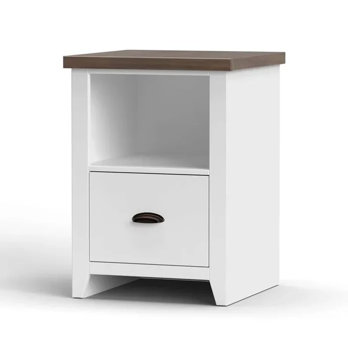 Legends Furniture – Bridgevine Home 20 in.) White Wash and Barnwood Finish Solid Wood File Cabinet – HT6805.BJW