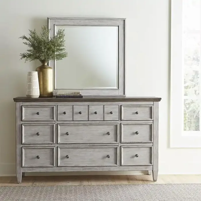 Liberty Furniture – Heartland Dresser & Mirror – 824-BR-DM