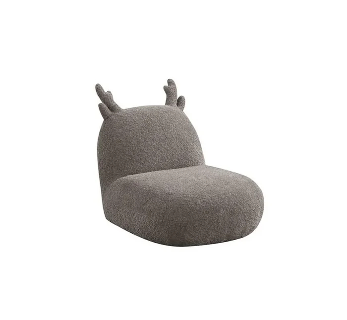 Lilola Home – Weston 21.5inW Brown Chenille Deer-Shaped Kids Chair-88834