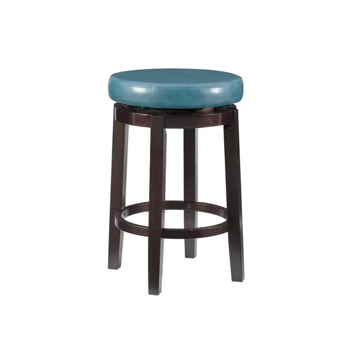 Linon Home Decor – Maya Teal 24 Inches Counter Stool – 98352TEA-01-KD
