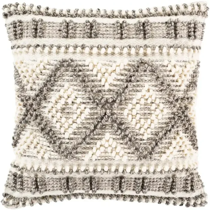 Livabliss – Faroe 18inLx18inW Accent Pillow – With Down Insert – FAO004-1818D