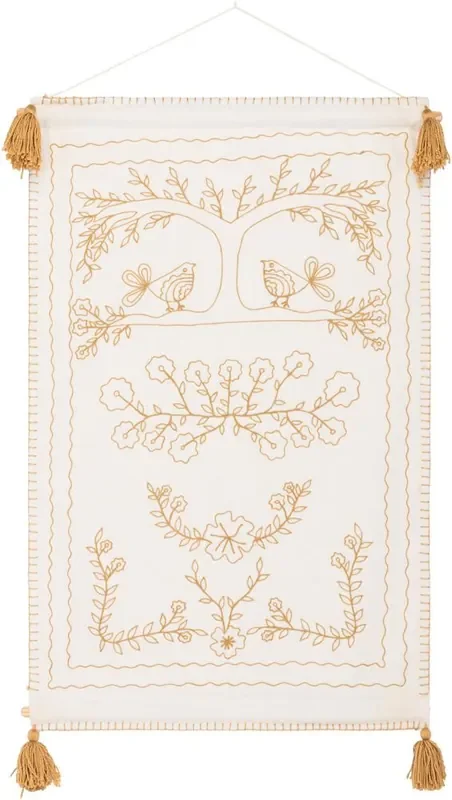 Livabliss – Folk Tale Wall Hanging – Ivory – FKL1001-2436