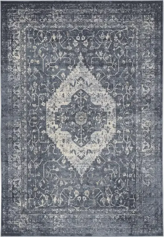 Malta by Kathy Ireland Home – MAI11 Navy 53in x 77in Area Rug – MAI11-99446495044 – CLOSEOUT